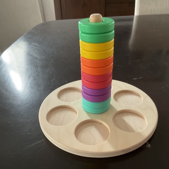 LOVERY Steel JinGle Keys, Clear Tube With Stacking Rings, Flexible Wooden Stacke - Picture 3 of 4